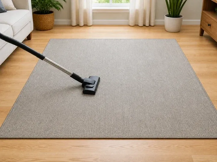 Aspirado en seco de los dos lados de una alfombra